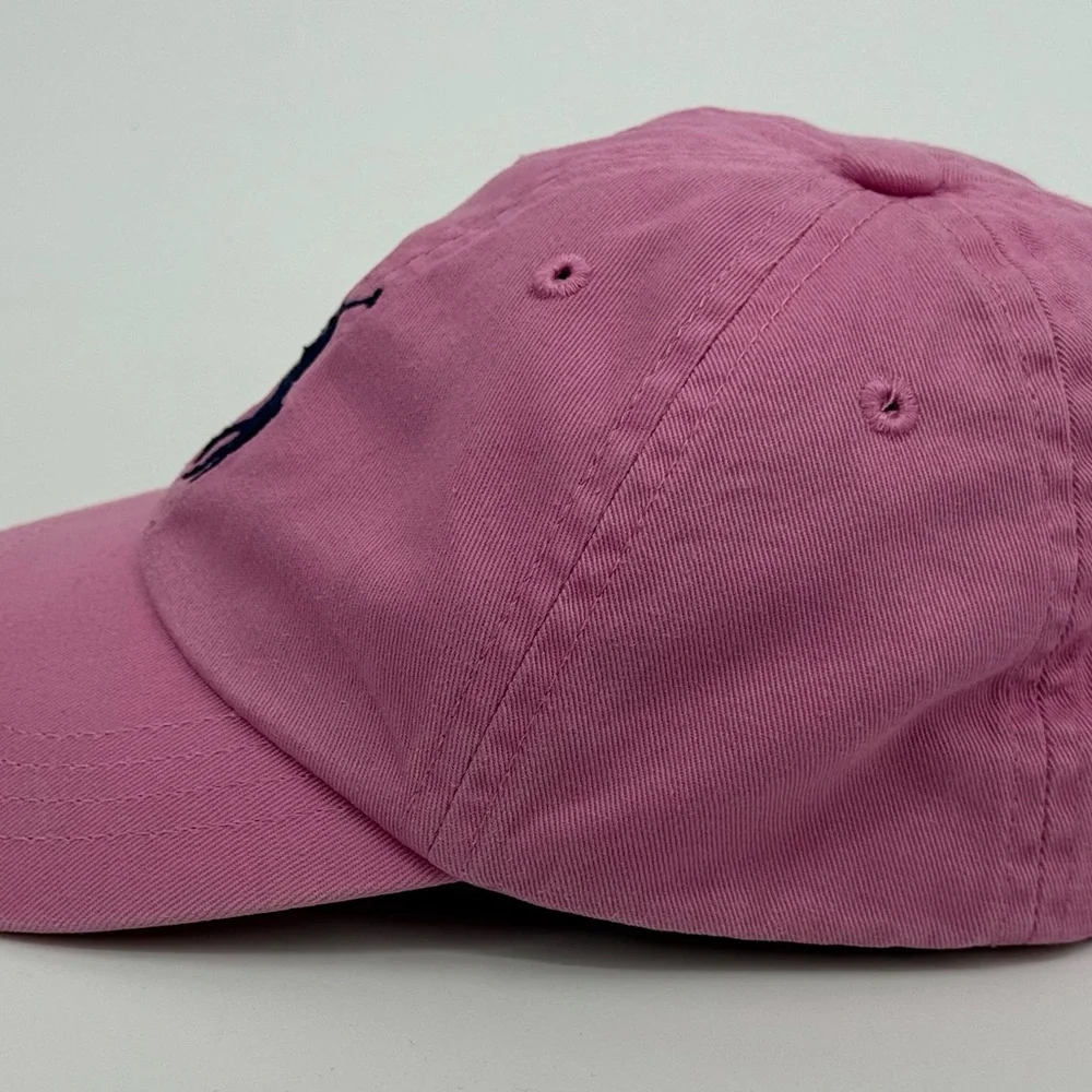 Polo Ralph Lauren Big Blue Pony #3 Pink Toddler Cap w/ Elastic Back Strap 9-24 M